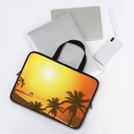 Tropical Beach Sunset Print Laptop Sleeve With Handle