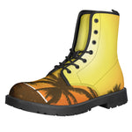 Tropical Beach Sunset Print Backpack