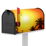 Tropical Beach Sunset Print Mailbox Cover