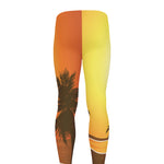 Tropical Beach Sunset Print Men's leggings