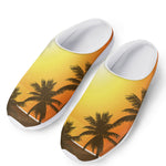 Tropical Beach Sunset Print Mesh Casual Shoes
