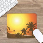 Tropical Beach Sunset Print Mouse Pad