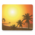 Tropical Beach Sunset Print Mouse Pad