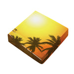 Tropical Beach Sunset Print Outdoor Seat Cushion Cover