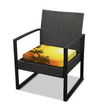 Tropical Beach Sunset Print Outdoor Seat Cushion Cover
