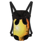 Tropical Beach Sunset Print Pet Carrier Backpack