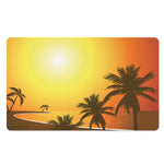 Tropical Beach Sunset Print Polyester Doormat