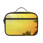 Tropical Beach Sunset Print Portable Lunch Bag