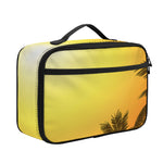 Tropical Beach Sunset Print Portable Lunch Bag