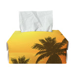 Tropical Beach Sunset Print Rectangle Tissue Box Cover