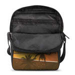 Tropical Beach Sunset Print Rectangular Crossbody Bag