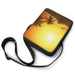 Tropical Beach Sunset Print Rectangular Crossbody Bag