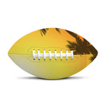Tropical Beach Sunset Print Rugby Ball