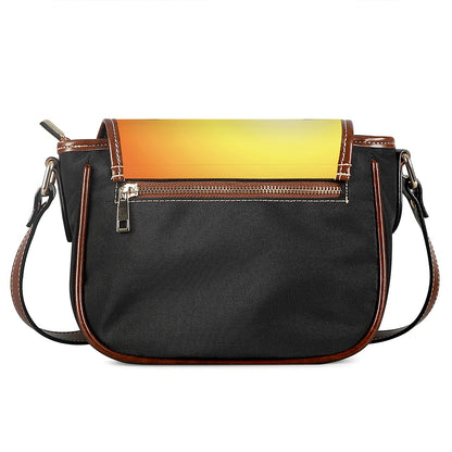 Tropical Beach Sunset Print Saddle Bag