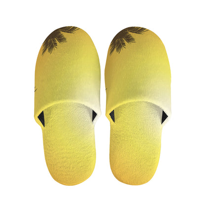 Tropical Beach Sunset Print Slippers