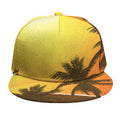 Tropical Beach Sunset Print Snapback Cap