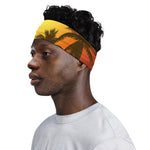 Tropical Beach Sunset Print Sports Headband