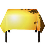 Tropical Beach Sunset Print Tablecloth