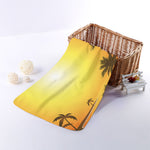 Tropical Beach Sunset Print Towel