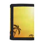 Tropical Beach Sunset Print Trifold Wallet