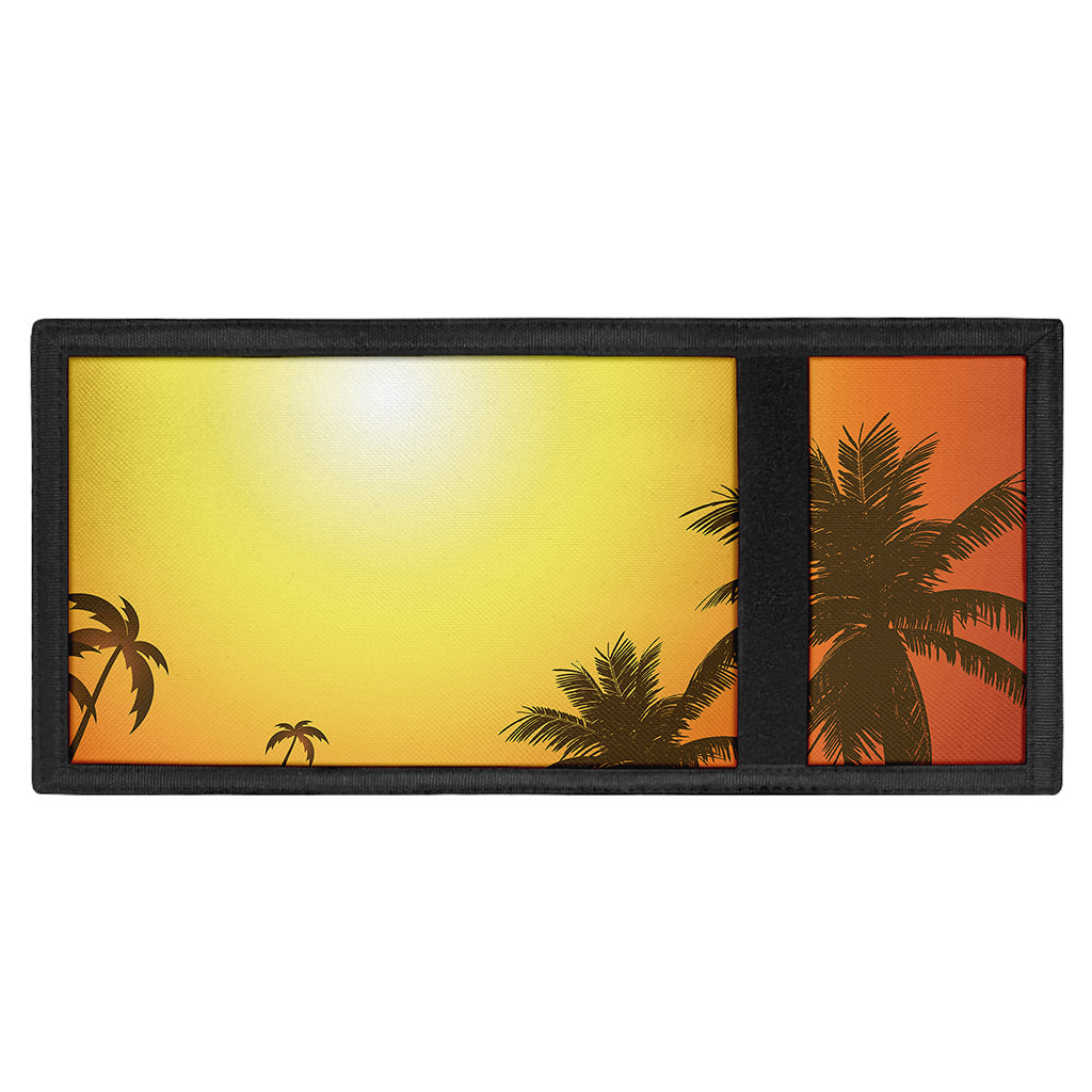 Tropical Beach Sunset Print Trifold Wallet