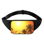 Tropical Beach Sunset Print Waist Bag