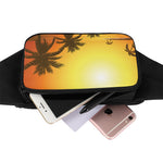 Tropical Beach Sunset Print Waist Bag