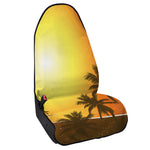 Tropical Beach Sunset Print Waterproof Car Seat Cover