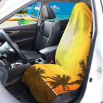Tropical Beach Sunset Print Waterproof Car Seat Cover