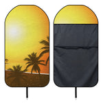 Tropical Beach Sunset Print Waterproof Car Seat Cover