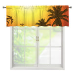 Tropical Beach Sunset Print Window Valance