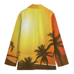 Tropical Beach Sunset Print Women's Blazer