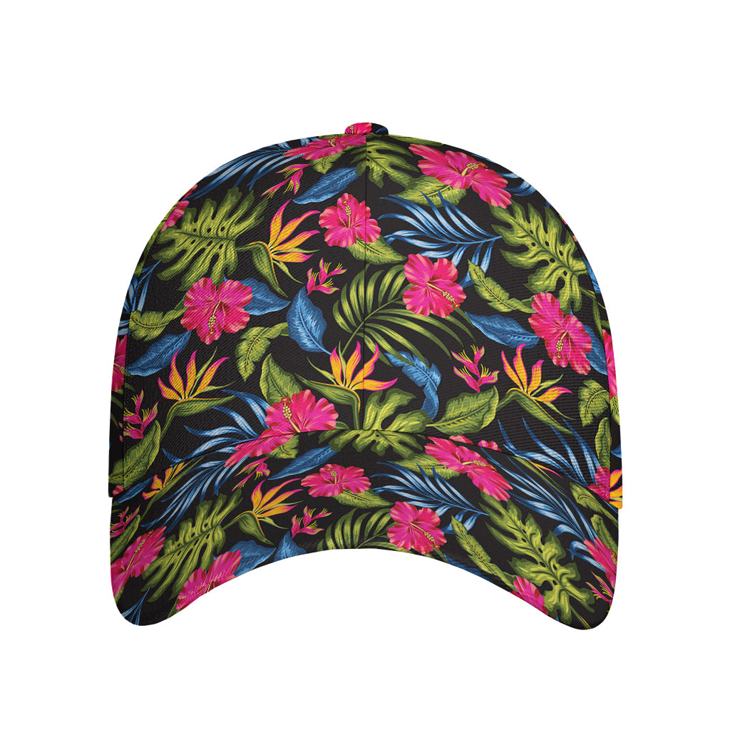 Tropical Bird Of Paradise Pattern Print Baseball Cap