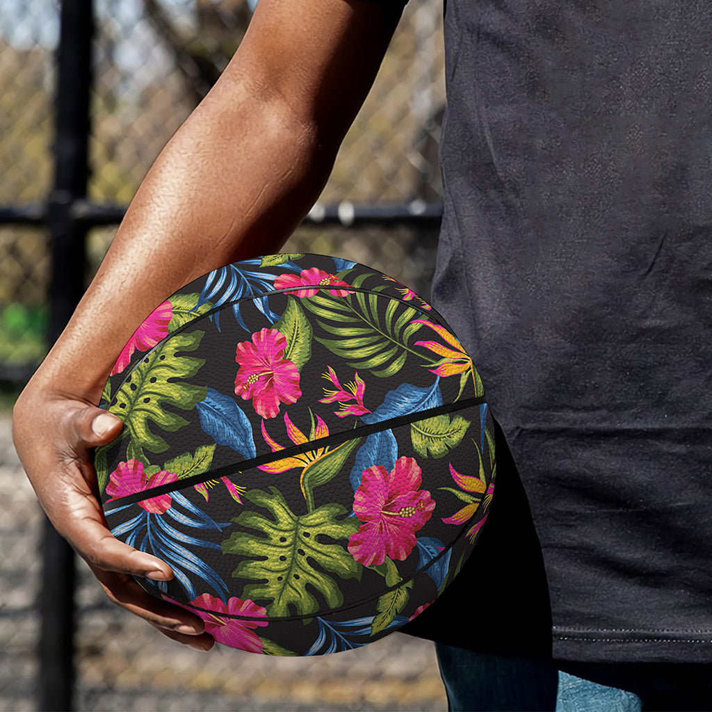 Tropical Bird Of Paradise Pattern Print Basketball