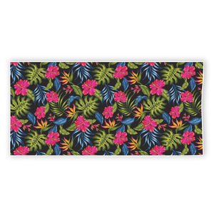 Tropical Bird Of Paradise Pattern Print Beach Towel