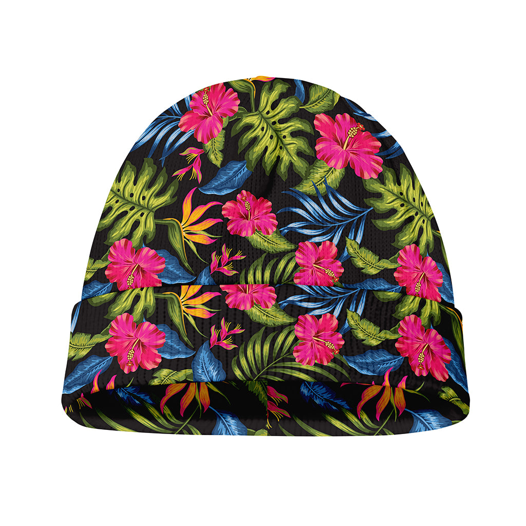 Tropical Bird Of Paradise Pattern Print Beanie