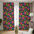 Tropical Bird Of Paradise Pattern Print Dimout Pencil Pleat Curtains