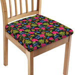 Tropical Bird Of Paradise Pattern Print Chair Cushion Cover