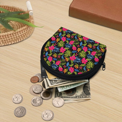 Tropical Bird Of Paradise Pattern Print Coin Purse