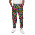 Tropical Bird Of Paradise Pattern Print Cotton Sweatpants