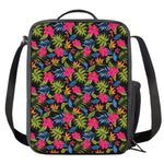 Tropical Bird Of Paradise Pattern Print Crossbody Lunch Bag