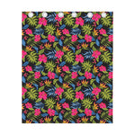 Tropical Bird Of Paradise Pattern Print Curtain