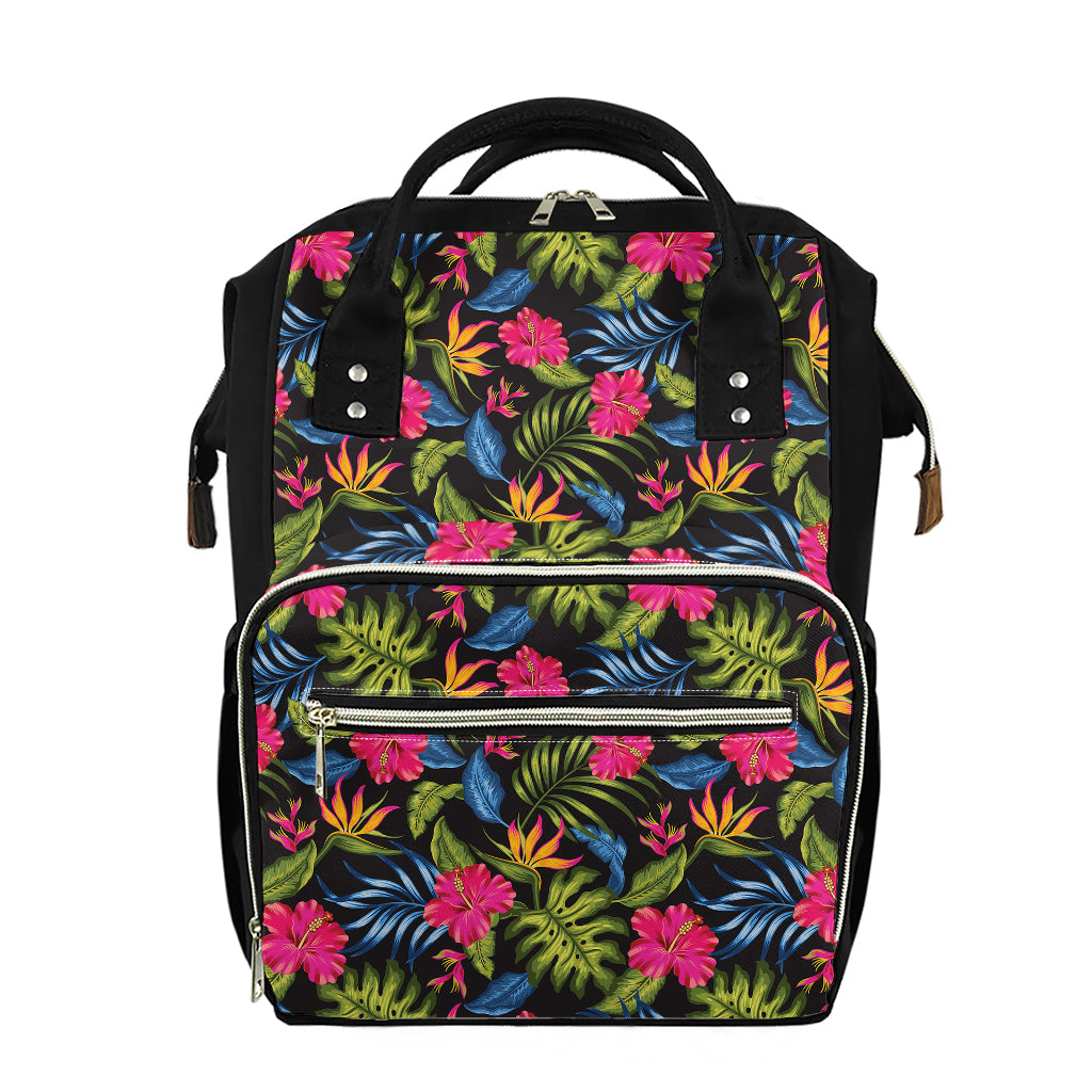 Tropical Bird Of Paradise Pattern Print Diaper Bag