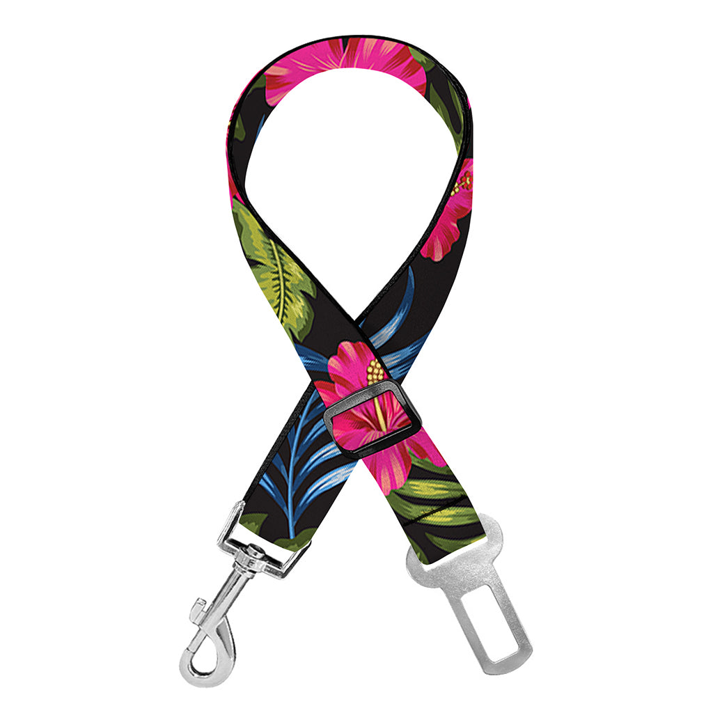 Tropical Bird Of Paradise Pattern Print Dog Seat Belt