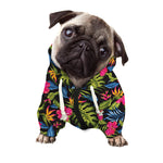 Tropical Bird Of Paradise Pattern Print Dog Zip Up Hoodie