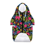 Tropical Bird Of Paradise Pattern Print Dog Zip Up Hoodie