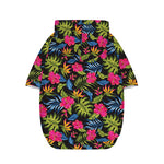Tropical Bird Of Paradise Pattern Print Dog Zip Up Hoodie