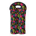Tropical Bird Of Paradise Pattern Print Double Neoprene Wine Tote