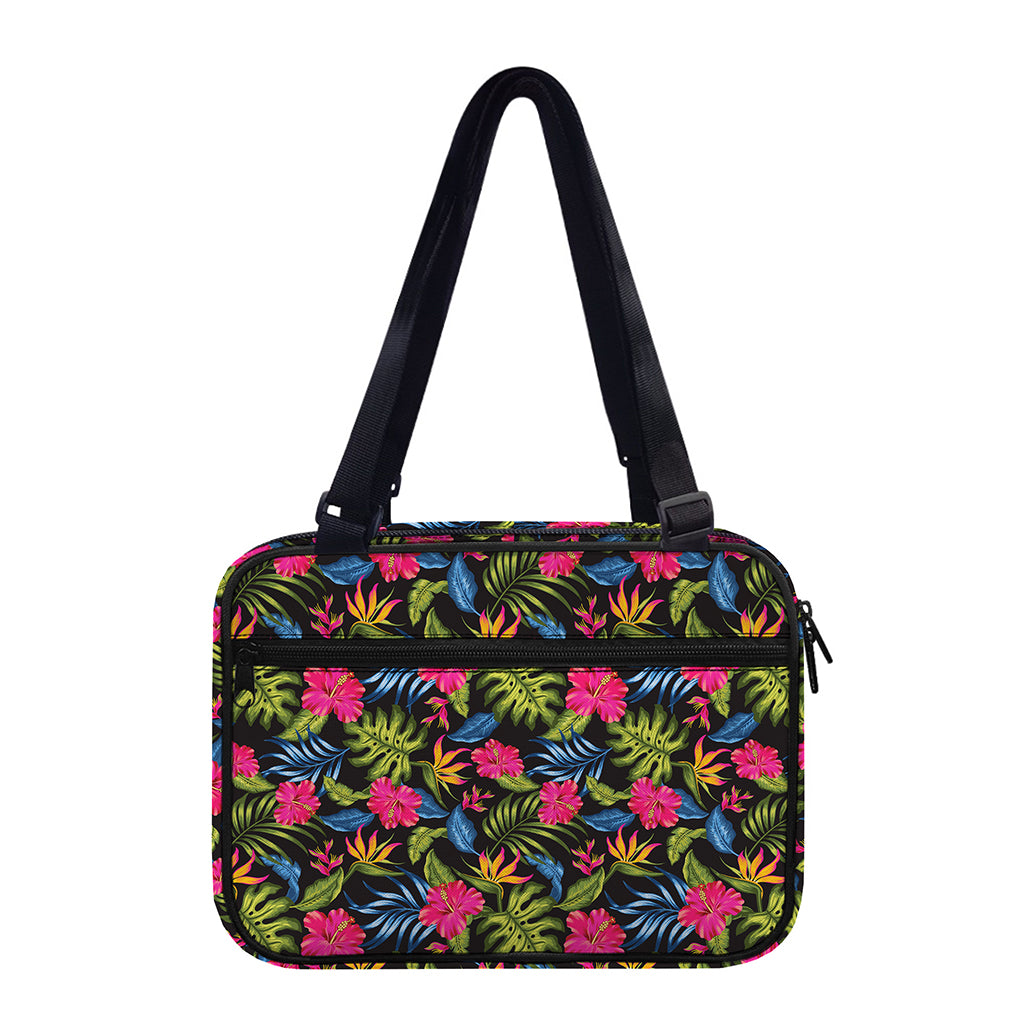Tropical Bird Of Paradise Pattern Print Double Strap Bible Bag
