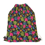 Tropical Bird Of Paradise Pattern Print Drawstring Bag